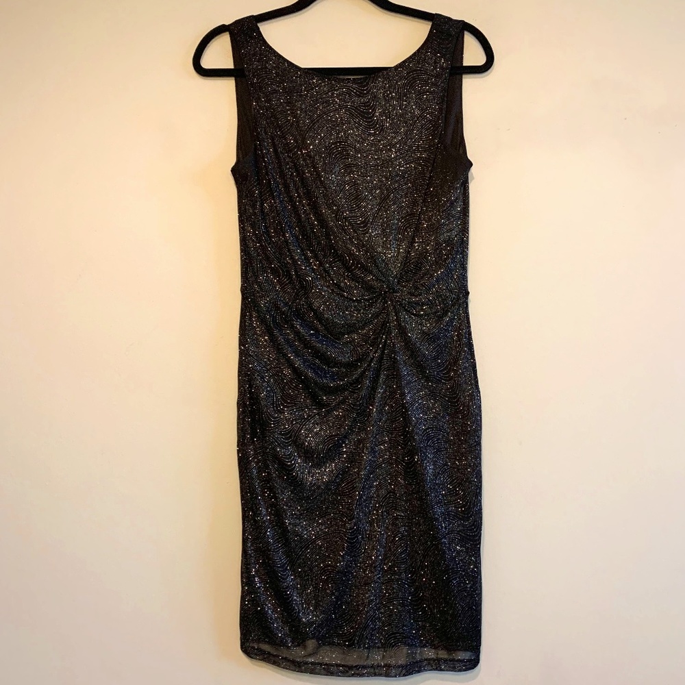 Calvin Klein Side Knot Sparkle Dress-SIZE10